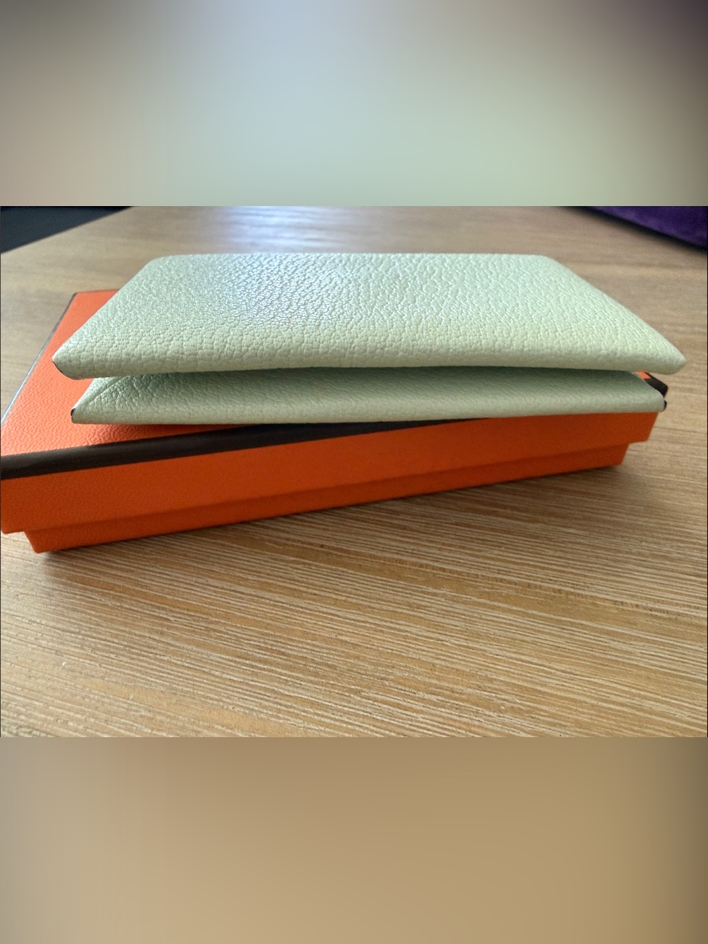 Hermes Calvi Verso Card Holder fizz/bleu zéphyr - Picture 4 of 6